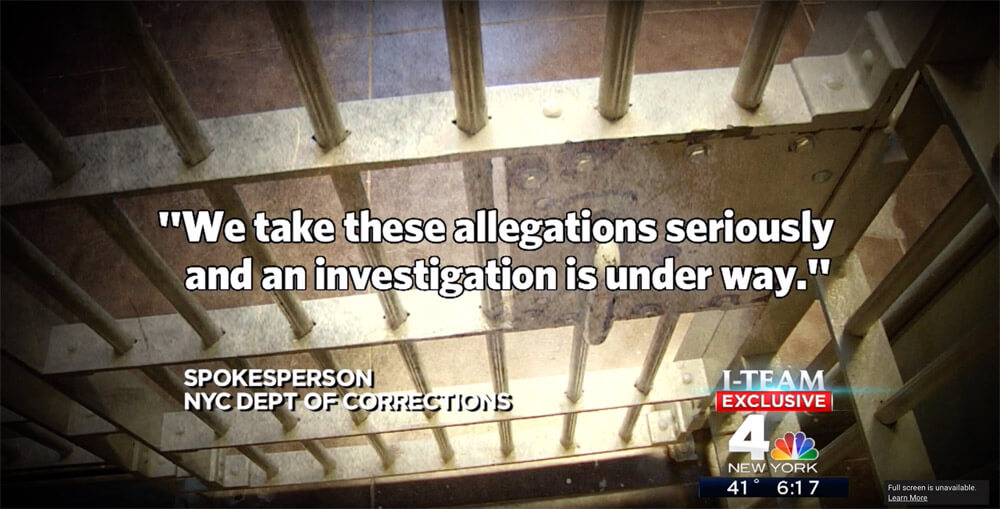 NYC Dept. of Corrections takes contraband allegations seriously